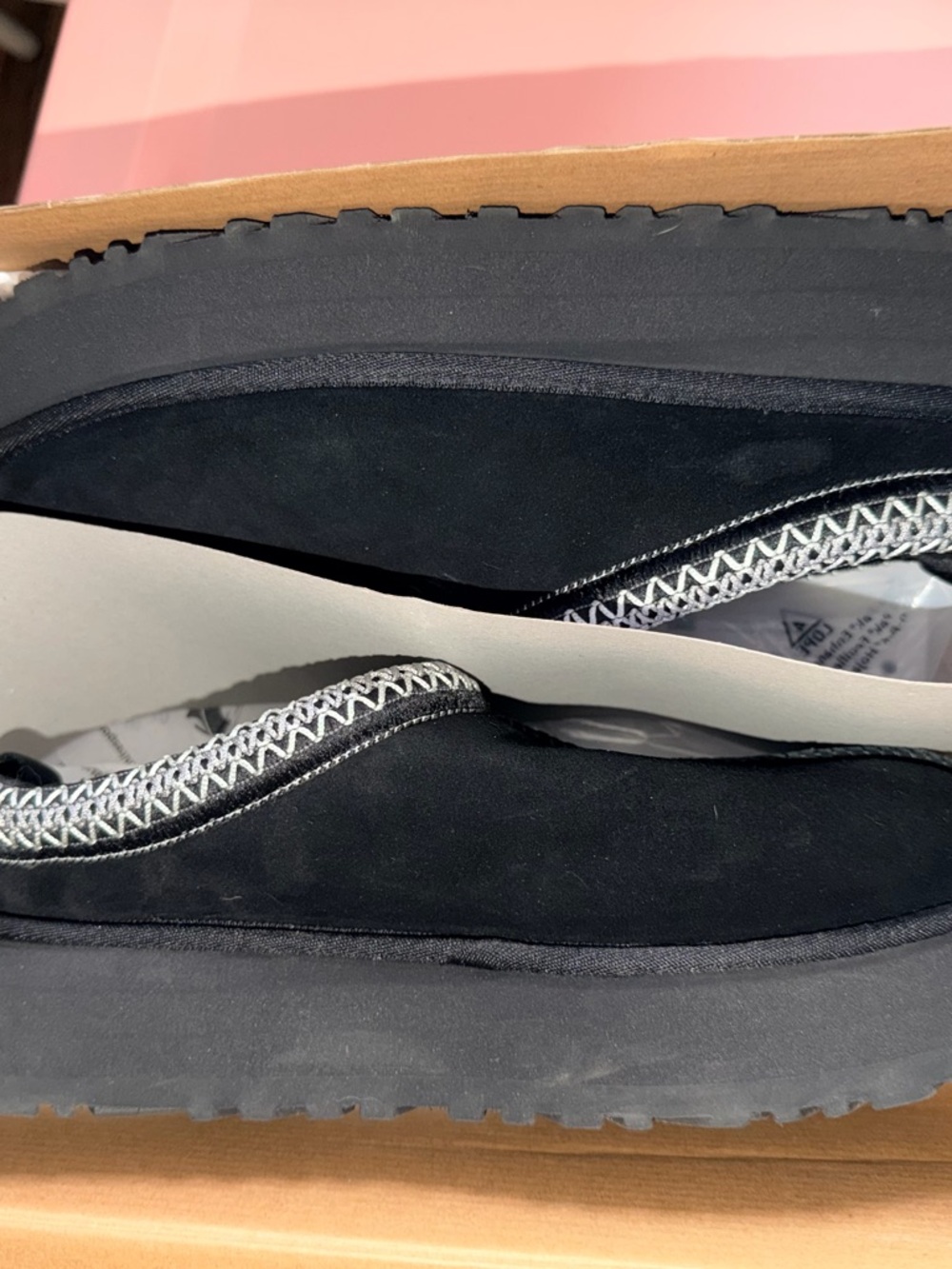 UGG Black Slip-On Clog Mules with Contrasting Stitch Trim size 10 women’s